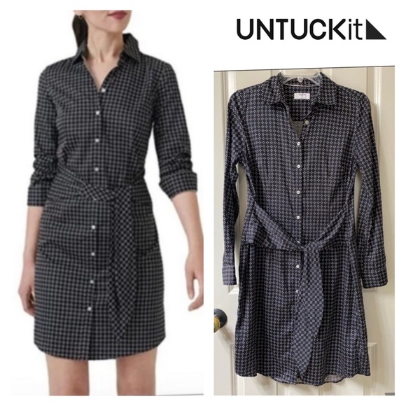 UNTUCKit MIKAEL Wrap Shirt Dress - Picture 1 of 13